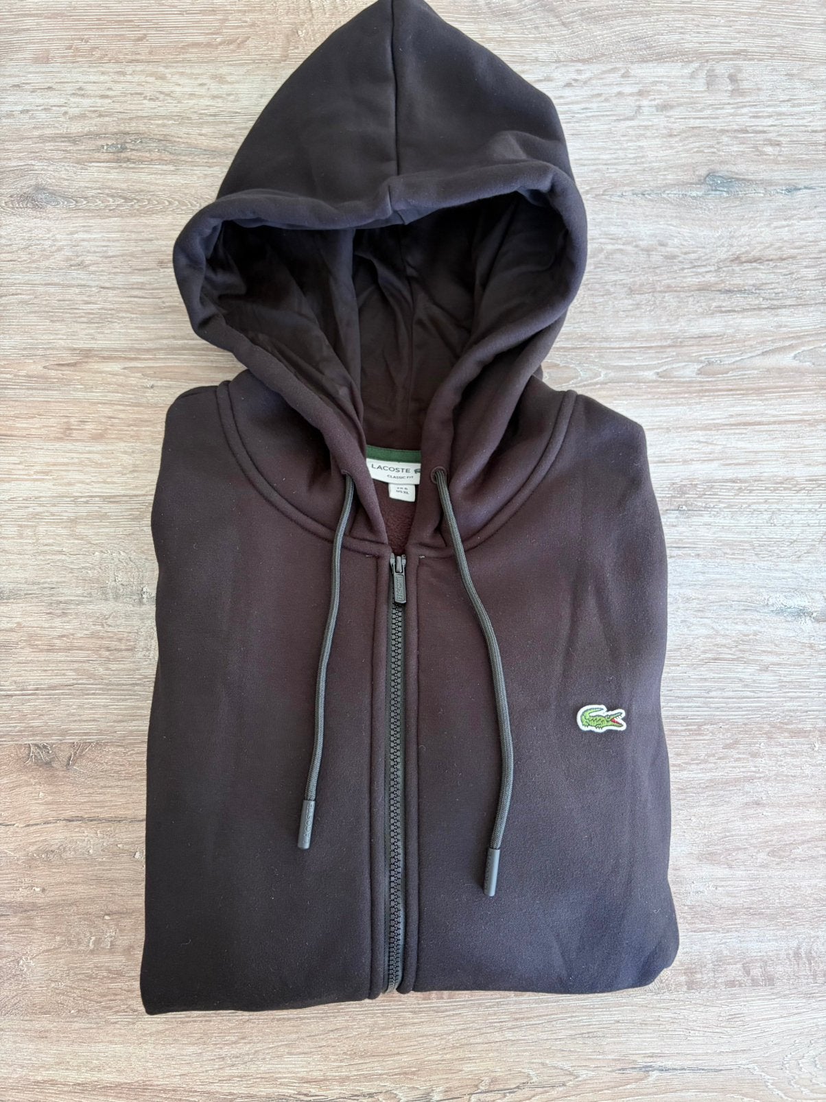Sweat a capuche zippé Lacoste noir taille XL, Enlèvement ou Envoi, Comme neuf, Noir