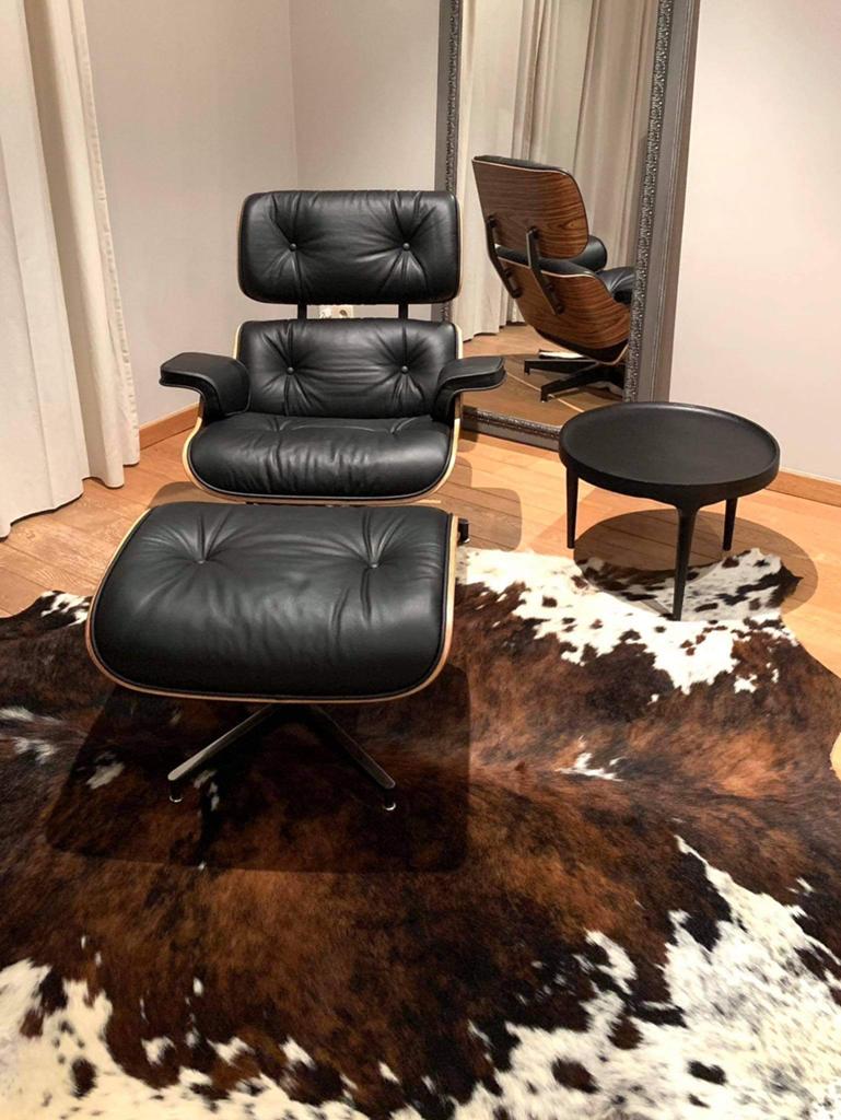 Neuf fauteuil eames lounge cuir ef palissandre, Maison & Meubles, Enlèvement ou Envoi, Comme neuf, Cuir