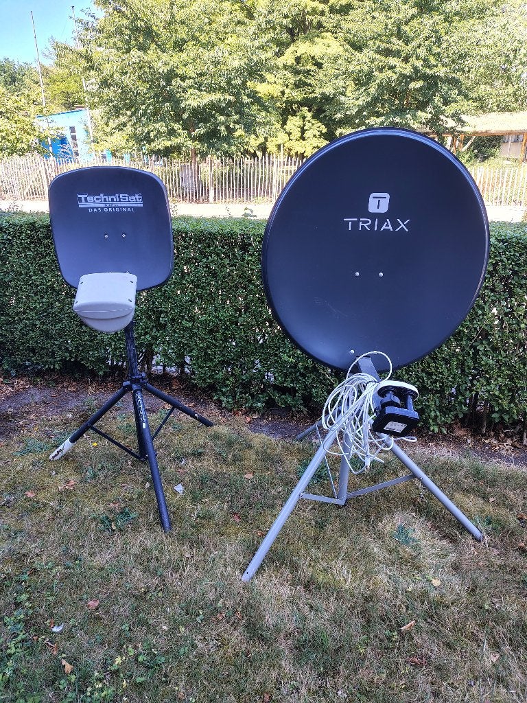 Schotelantenne + ontvangers, Ophalen