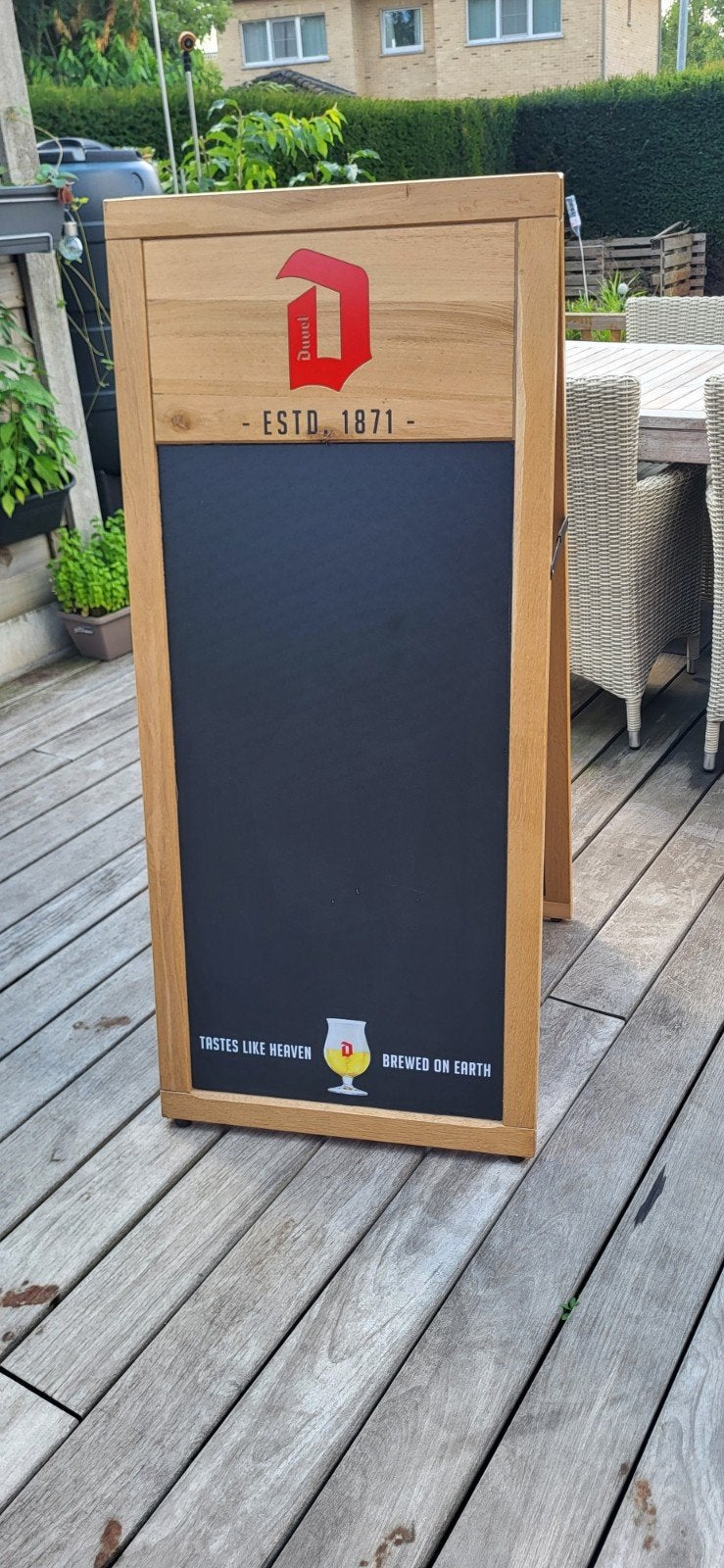 Duvel krijtbord stoepbord, Zakelijke goederen, Ophalen