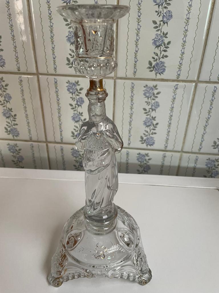 Kandelaar Heilige hart van jezus, Ophalen, Glas