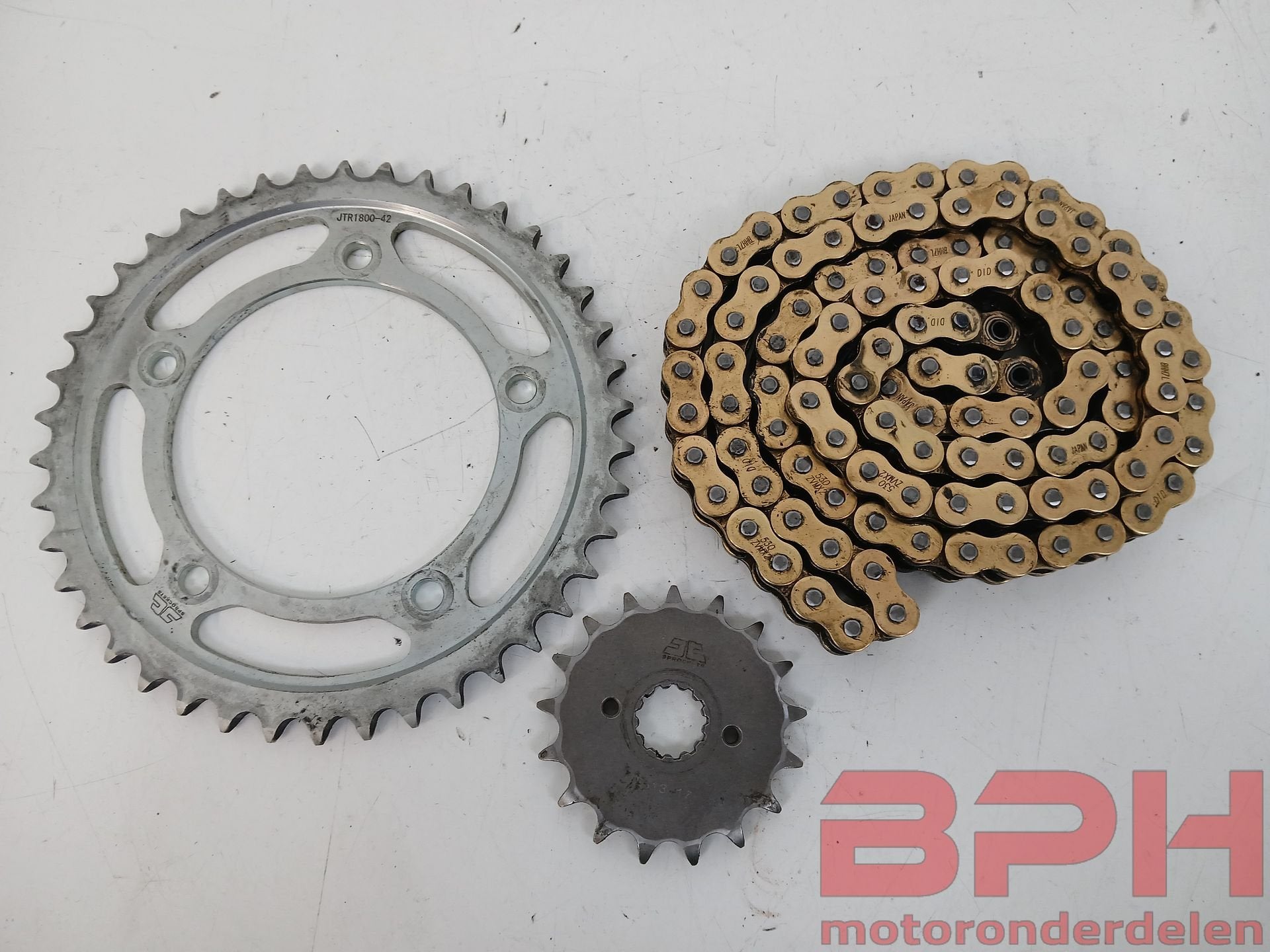Kettingset Suzuki GSX-R 1000 K1 K2 K3 K4 K5 K6 2001 t/m 2006, Motoren, Gebruikt, -, -, Ophalen of Verzenden