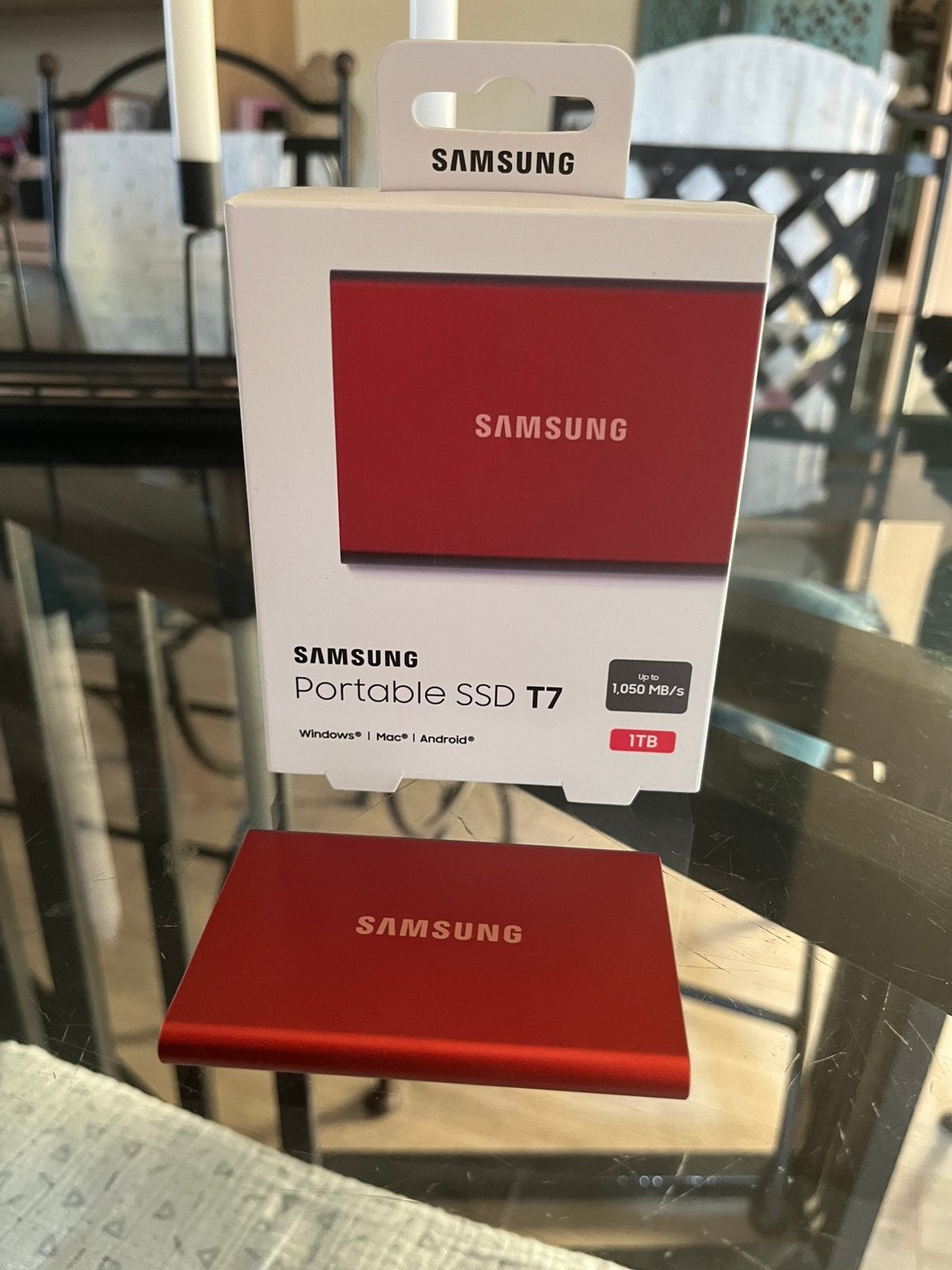 Samsung T7 1TB SSD harde schijf, SSD, Ophalen of Verzenden, Zo goed als nieuw, 1TB