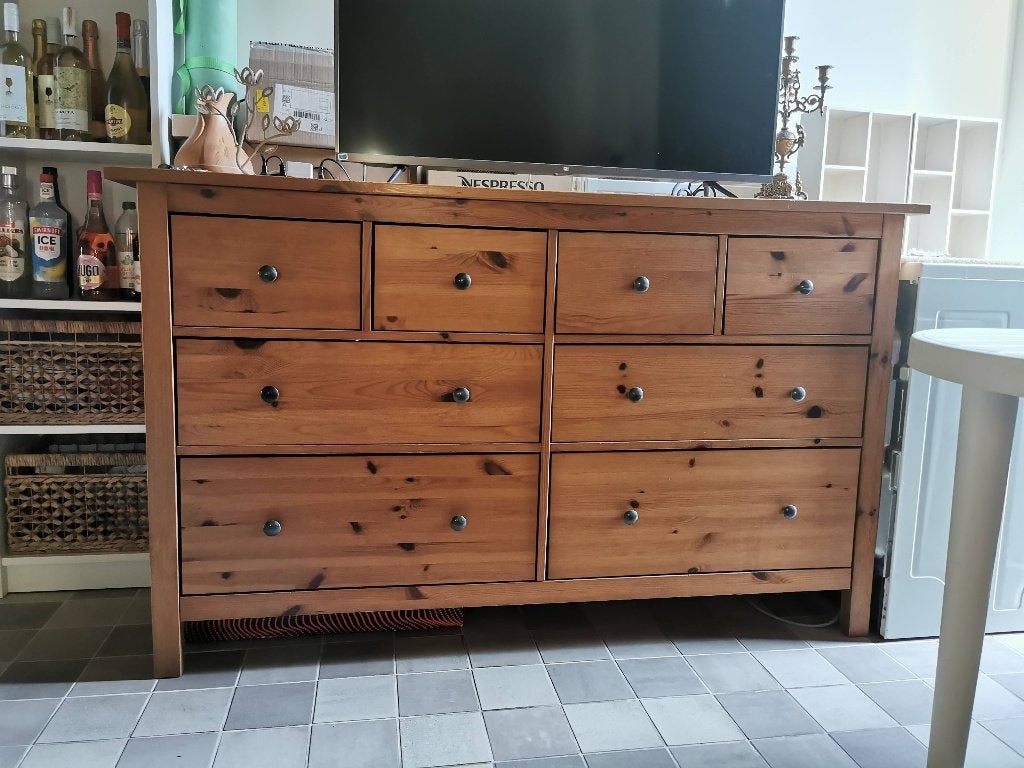 IKEA massief houten commode / 8 ruime laden, Huis en Inrichting, Ophalen, Gebruikt, 150 tot 200 cm, Minder dan 100 cm