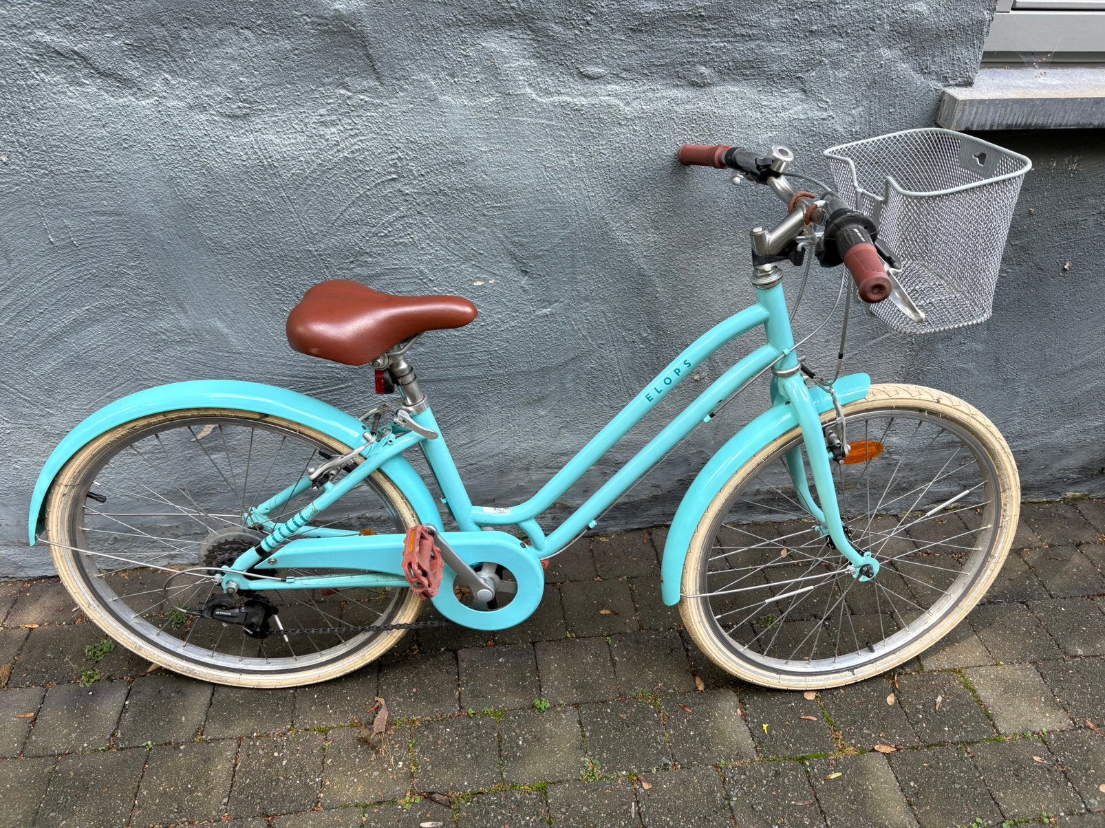 Velo filles turquoise decathlon entre 9 et 12 ans, Vélos & Vélomoteurs, Enlèvement, Utilisé, 24 pouces