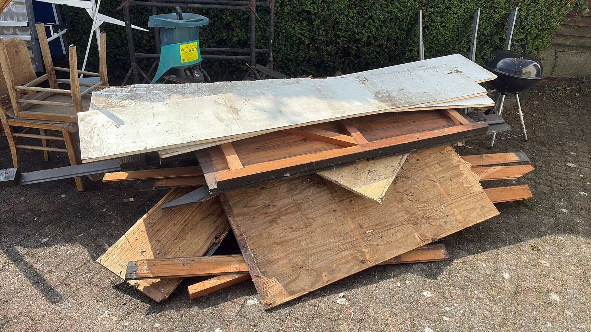 Hout gratis ophalen, Ophalen, Zo goed als nieuw