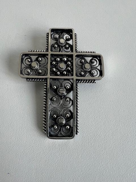 Pendentif croix en argent, Neuf, Enlèvement ou Envoi, Croix ou Symbole, Argent