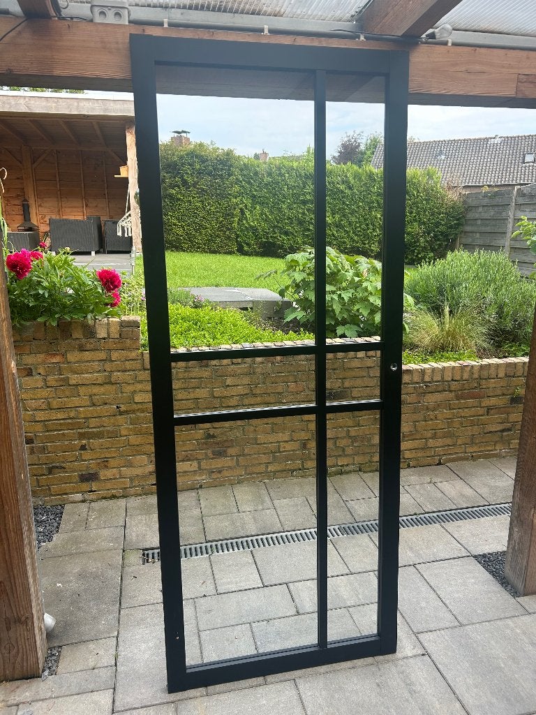 Binnendeur staal look, Ophalen, Glas, Binnendeur