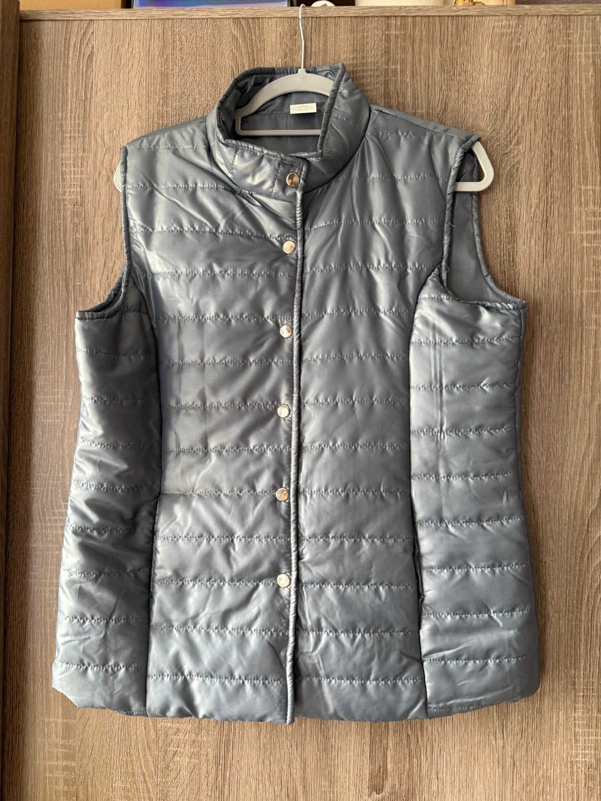 Zilver/blauwe bodywarmer maat M/L, Kleding | Dames, Ophalen of Verzenden, Zo goed als nieuw, Maat 38/40 (M), Blauw