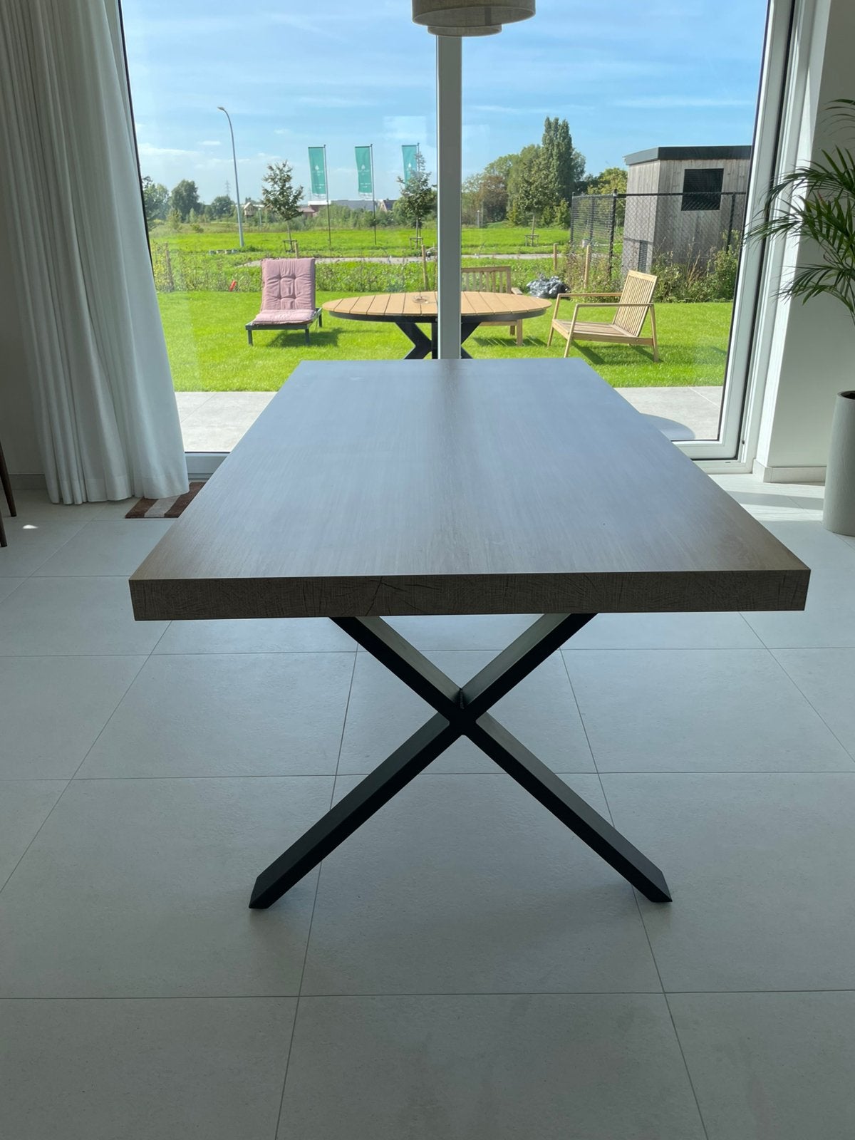 Eettafel 1m80 x 90cm, Huis en Inrichting, Gebruikt, 50 tot 100 cm, Vijf personen of meer, 150 tot 200 cm