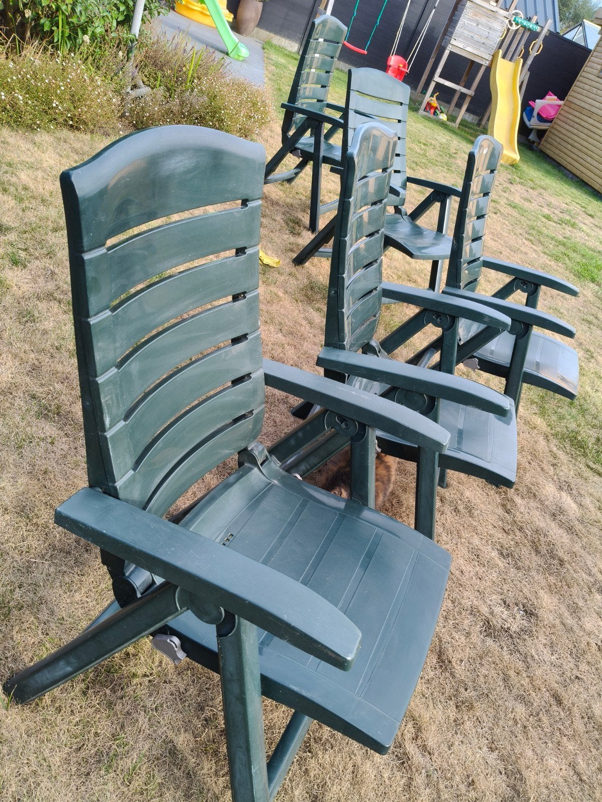 5 plooibare tuinstoelen van merk hartmann, Tuin en Terras, Ophalen
