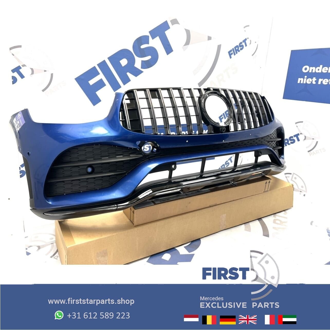 W253 GLC VOORBUMPER  AMG FACELIFT BUMPER Mercedes 2018-2022, Gebruikt, -, Voor, Ophalen of Verzenden