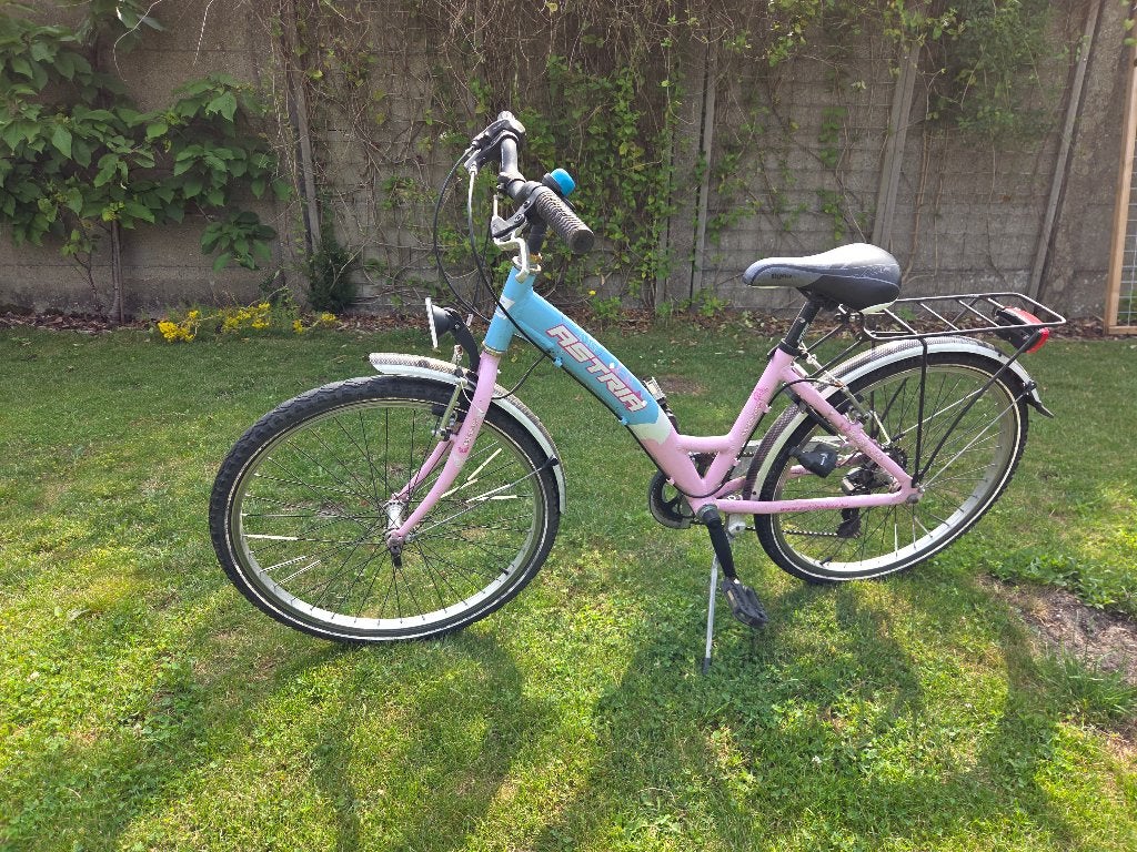 meisjesfiets 24" – roze/blauw, Ophalen, Gebruikt, 24 inch, Versnellingen