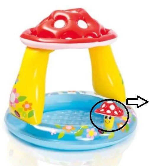 Champignon de piscine pour bébé GRATUIT, Piscine gonflable, Rond, Enlèvement, Utilisé