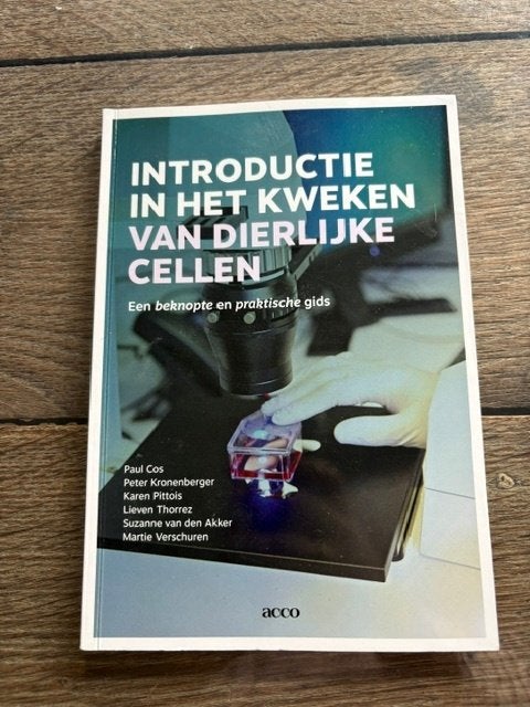 Introductie in het kweken van dierlijke cellen, Boeken, Ophalen, Hoger Onderwijs, Acco, Zo goed als nieuw