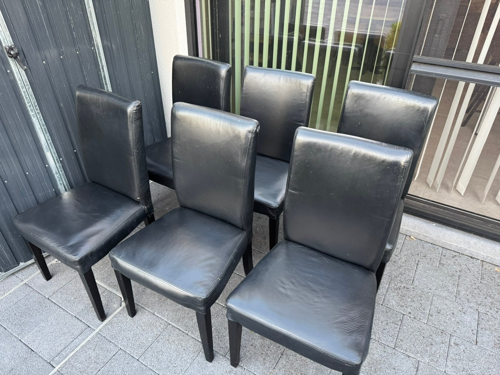Salontafel stoelen, Ophalen, Strak, Gebruikt, Zwart