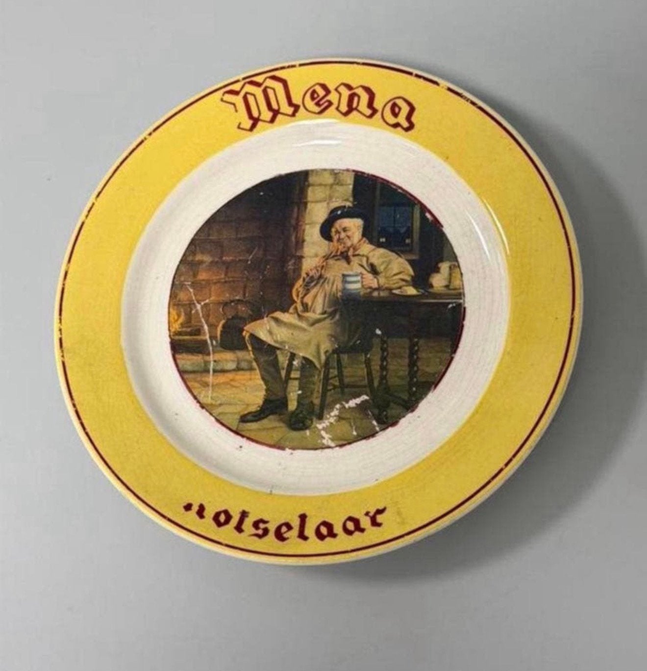 Vintage Mena Rotselaar bord – 23 cm – deco verzamelobject, Ophalen of Verzenden