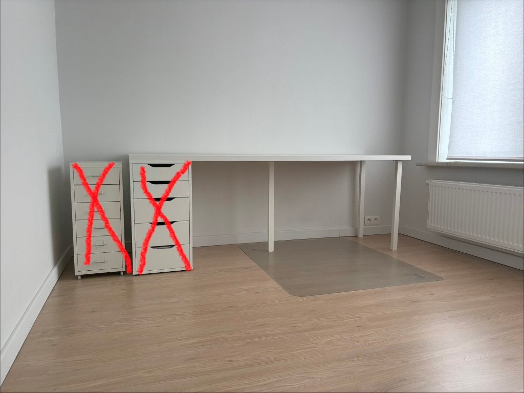Tafelblad Linnmon Ikea 60x200cm, Huis en Inrichting, Bureaus, Ophalen, Gebruikt, Scandinavisch, IKEA