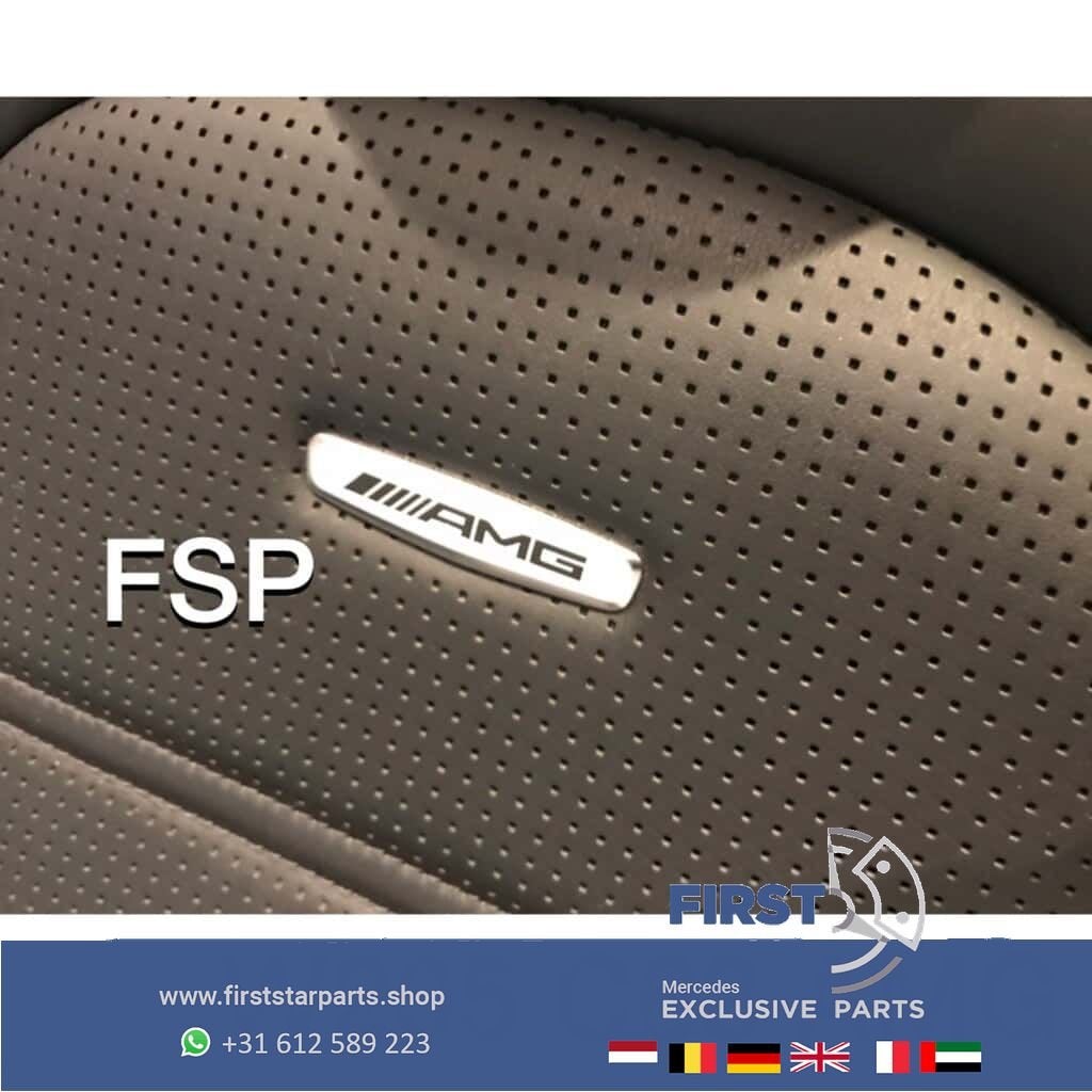 C63 AMG stoelen leer Mercedes C Klasse 2019 interieur 63 Edi, Gebruikt, -, Ophalen of Verzenden, -