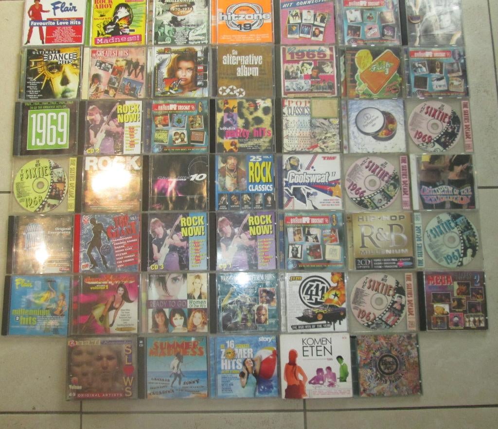54 CD originaux avec albums de compilation, CD & DVD, Enlèvement ou Envoi, Comme neuf, Rock et Metal