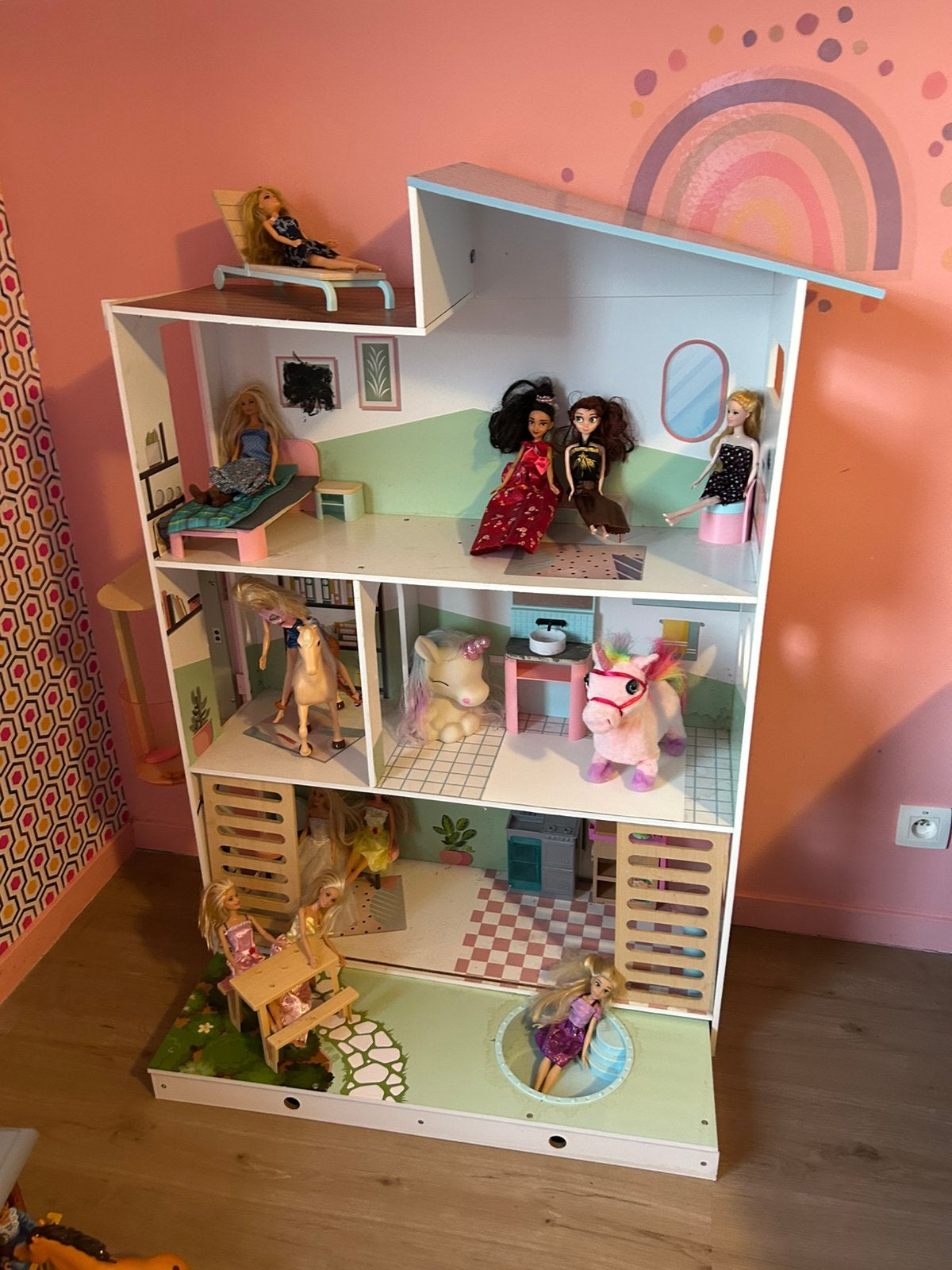 Poppenhuis heel groot, Kinderen en Baby's, Ophalen, Gebruikt, Poppenhuis