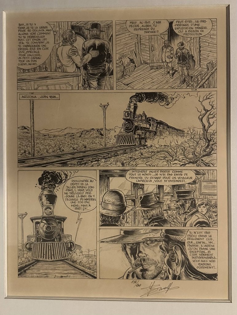 Yves Swolfs – Durango – grande sérigraphie signée – 196/200, Verzamelen, Stripfiguren, Ophalen, Overige figuren, Gebruikt, Plaatje, Poster of Sticker