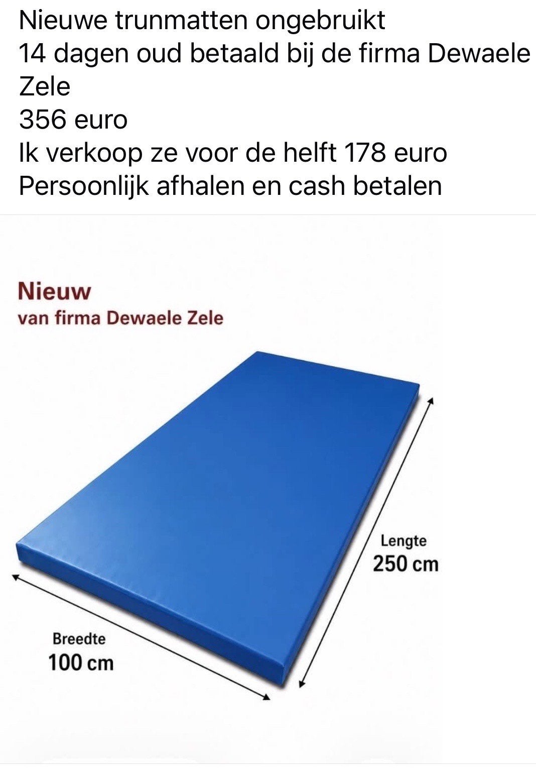Professionele turnmatten, Sport en Fitness, Turnen, Ophalen, Zo goed als nieuw, Materiaal