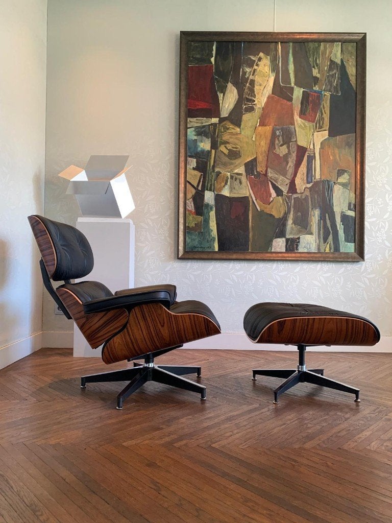 Eames lounge Chair | Ottoman, Ophalen of Verzenden