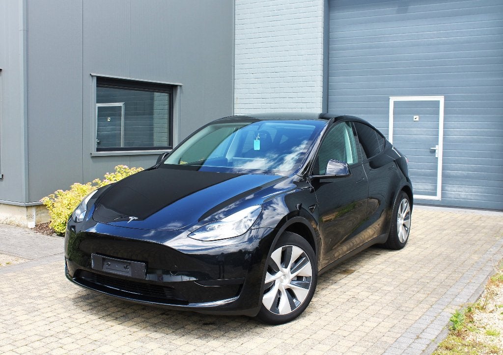 Tesla Model Y Model Y 2023 72.5 kWh 220 KW, Auto's, Zwart, Zwart, Leder, 5 zetels