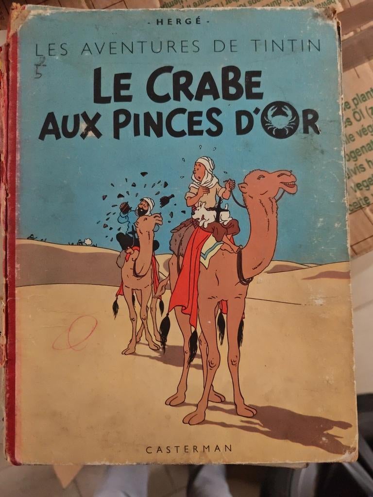 Tintin – Le Crabe aux pinces d’or – Casterman – Dos rouge –, Collections