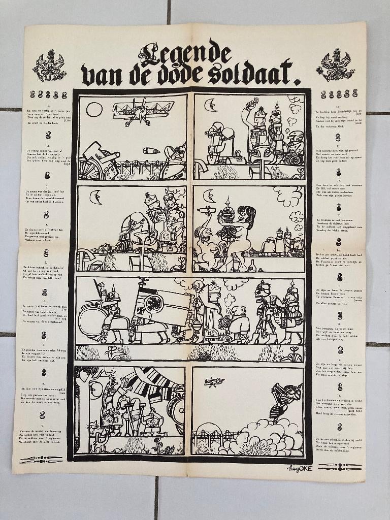 Brochure/Affiche : Bertolt Brecht / HugOKE / Rik Hancké, Livres, Littérature, Utilisé, Belgique, Enlèvement ou Envoi