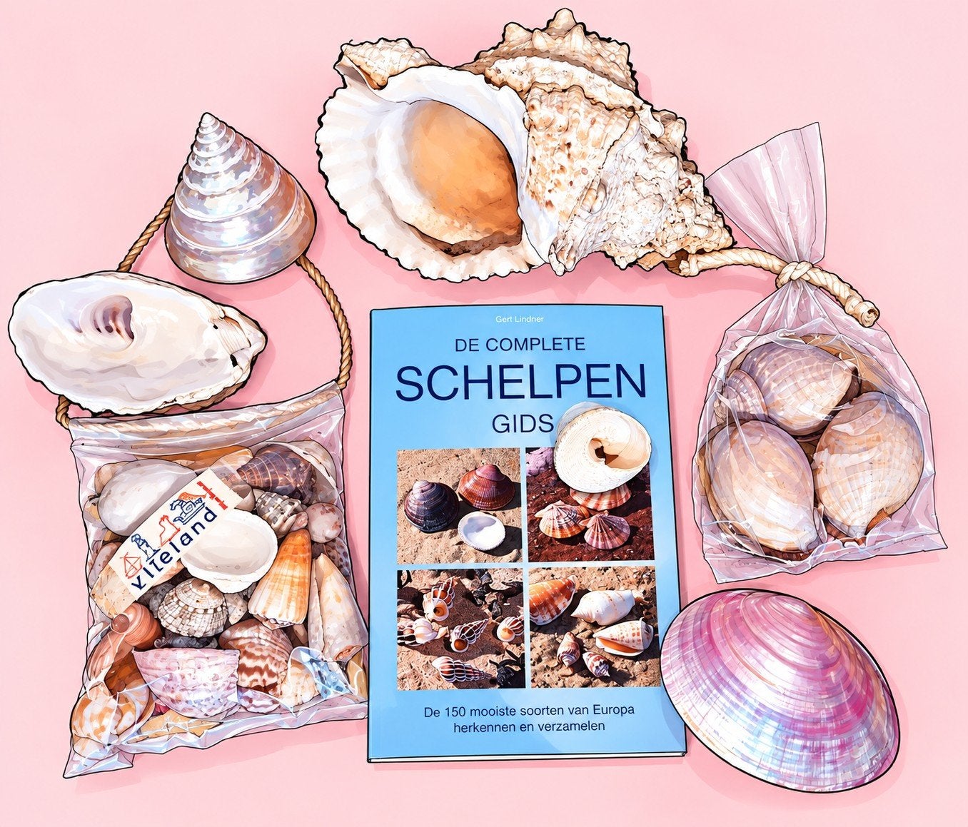 VERZAMELING SCHELPEN + GIDS !, Boeken, Ophalen of Verzenden, Zo goed als nieuw