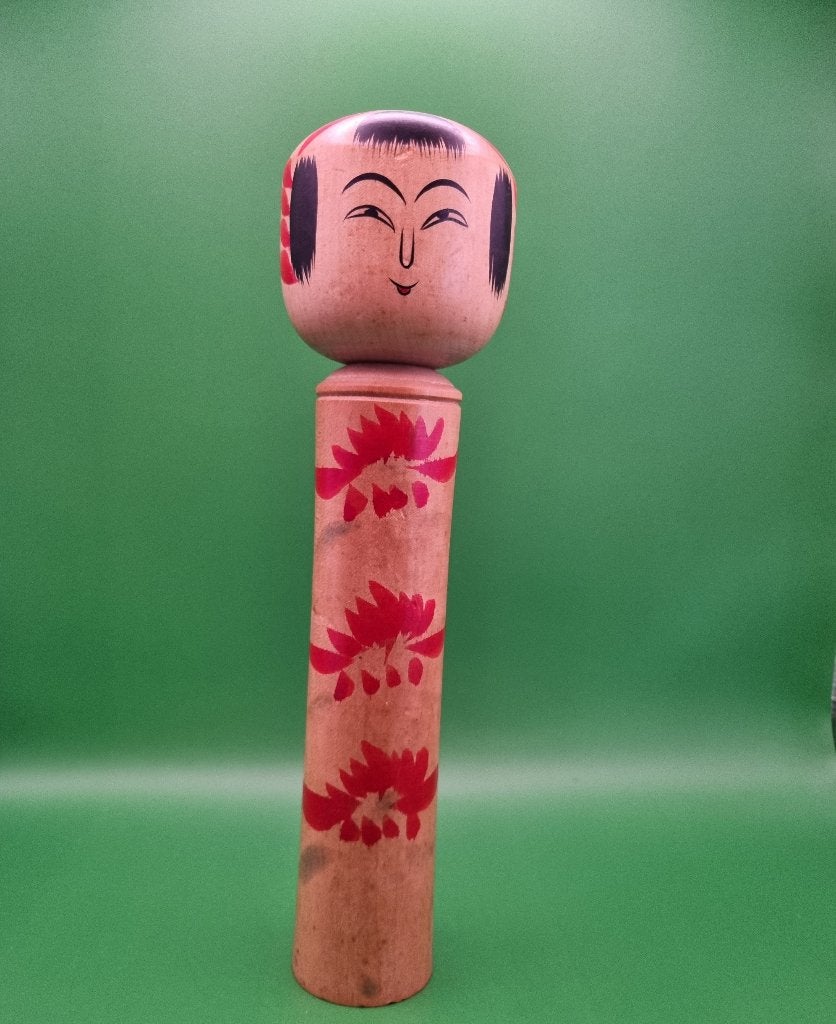 Hijiori Kokeshi vintage de Sato Shoichi des années 1980, Enlèvement ou Envoi, Japon, Bois, 23 cm