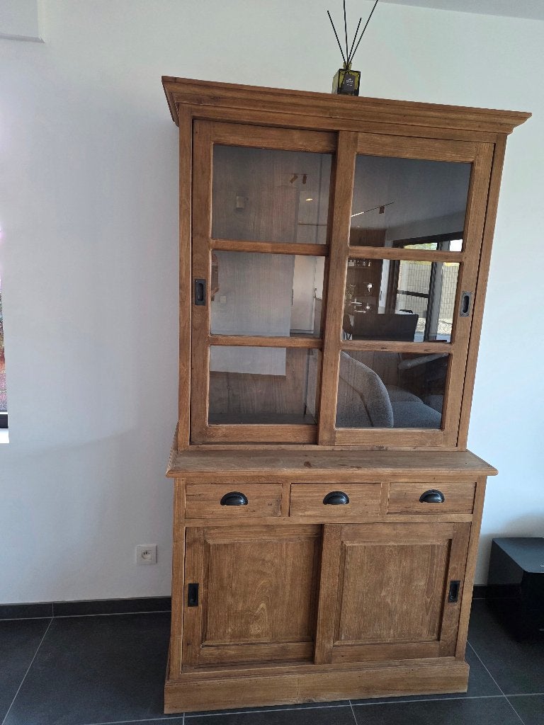 Livingkast in teak, Ophalen, 100 tot 150 cm, 200 cm of meer, Teakhout