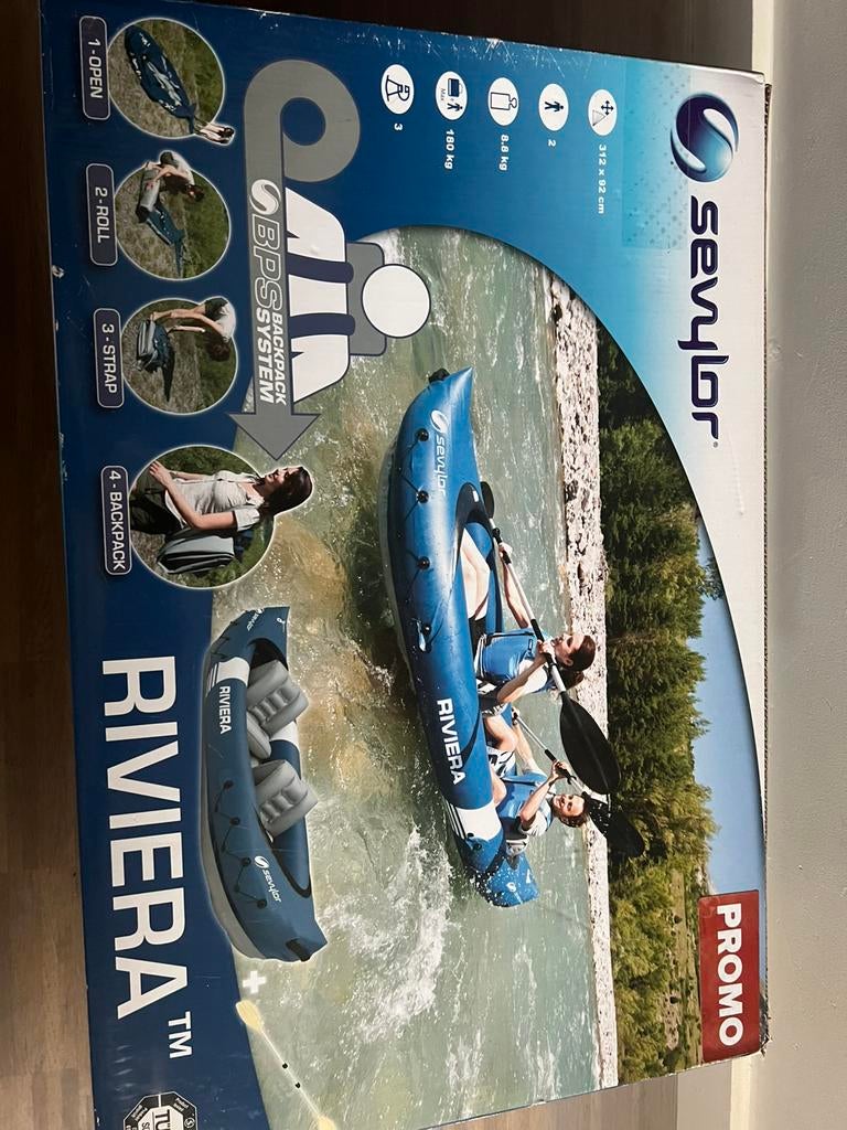 Sevylor riviera opblaaskayak kano extra peddel, Watersport en Boten, Kano's, Zo goed als nieuw, Ophalen of Verzenden