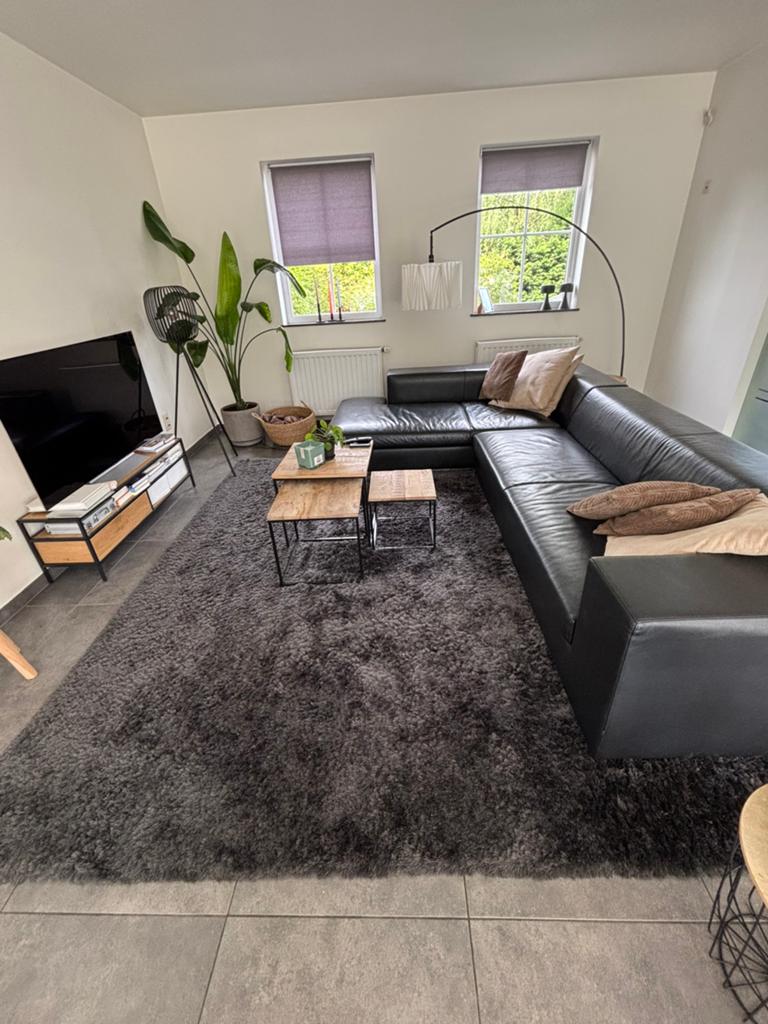 JOV langharig tapijt, Huis en Inrichting, Stoffering | Tapijten en Vloerkleden, Ophalen, Zwart, Vierkant, 200 cm of meer