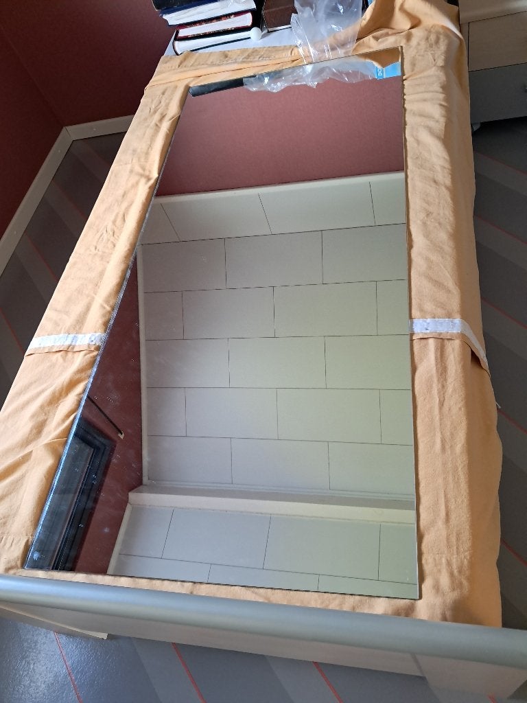 spiegel 63X140cm zonder kader (met kleine barst), Ophalen, Gebruikt, 100 tot 150 cm, Rechthoekig