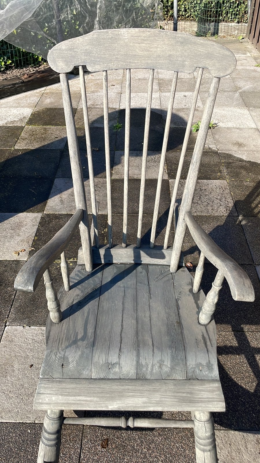 Houten schommelstoel, Tuin en Terras, Ophalen, Zo goed als nieuw, Hout