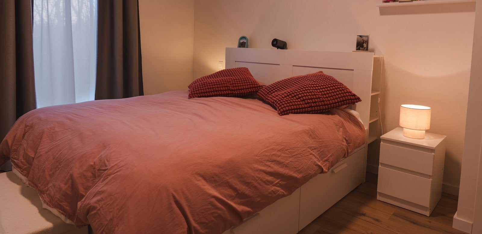 2 persoons bed Brimnes, Huis en Inrichting, Ophalen, Gebruikt, Tweepersoons