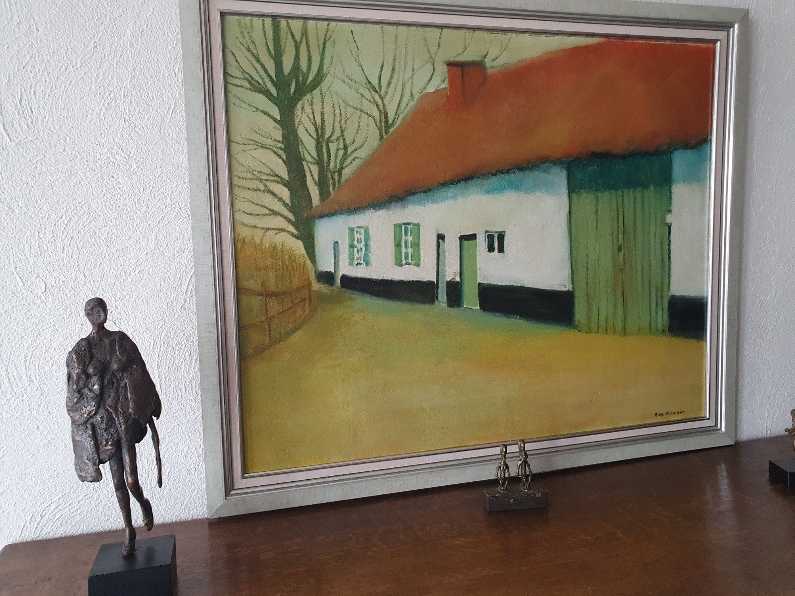schilderij hoeve, Ophalen, Klassiek, Gesigneerd, Landschap