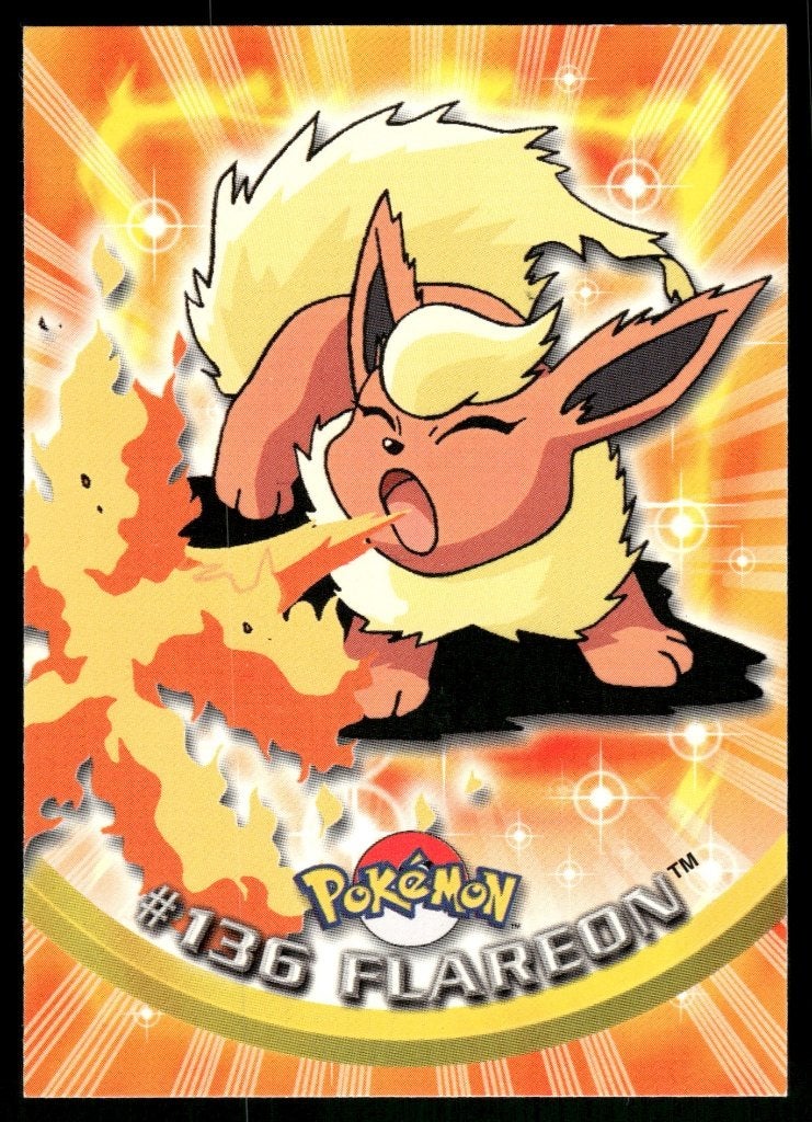 Flareon 136/144 - Topps Series 3 (NM), Verzenden, Gebruikt
