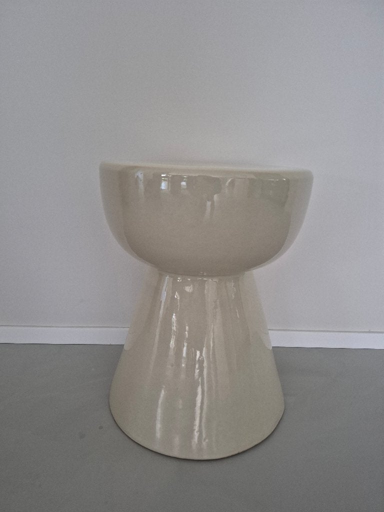 Keramiek bijzettafel, Ophalen, Minder dan 55 cm, Rond, Zo goed als nieuw