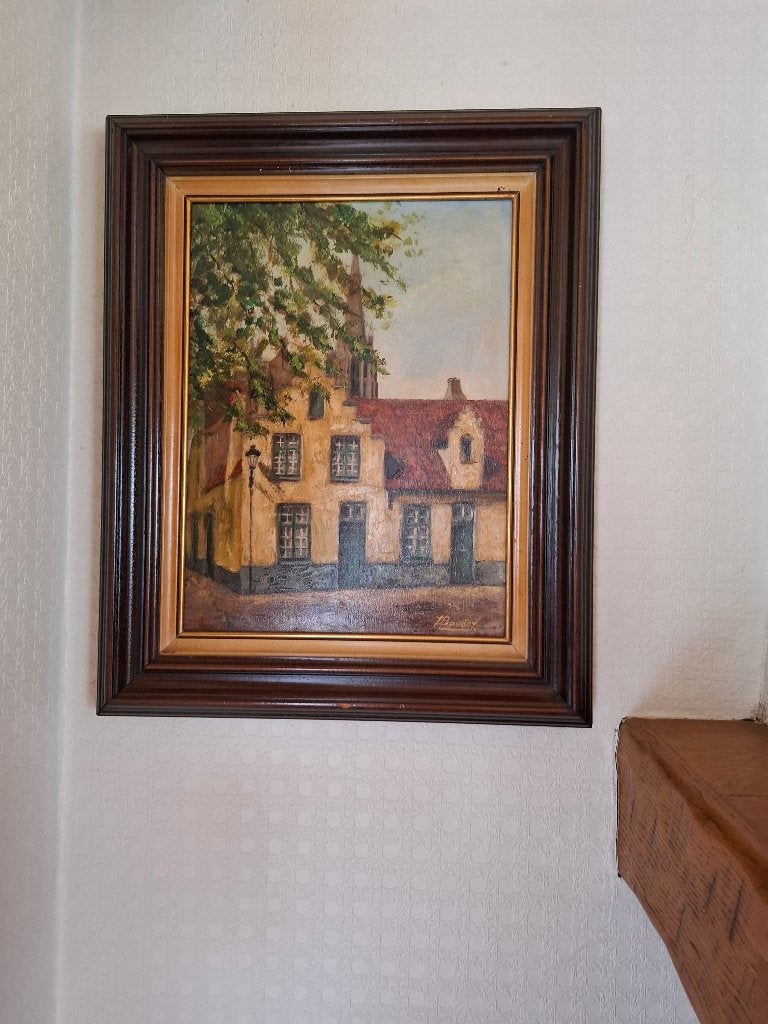 Klein schilderij, Peinture acrylique, Paysage, Peint à la main, Enlèvement