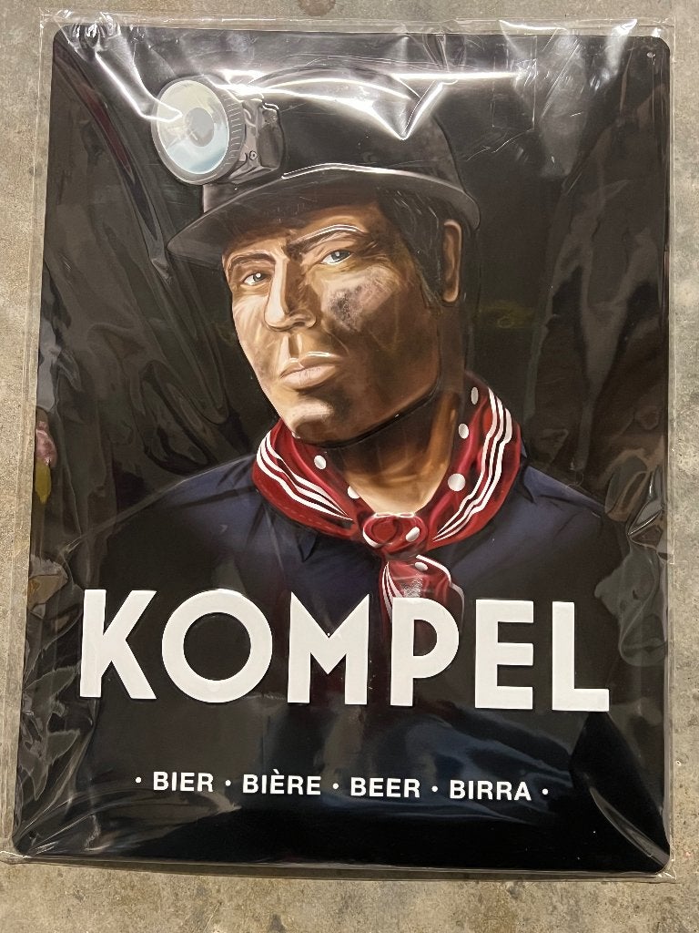 Kompel reclamebord, Ophalen of Verzenden, Zo goed als nieuw, Reclamebord, Plaat of Schild, Overige merken