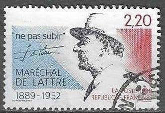 France 1989 - Yvert 2611 - Le Lattre de Tassigny (ST), Envoi, Affranchi