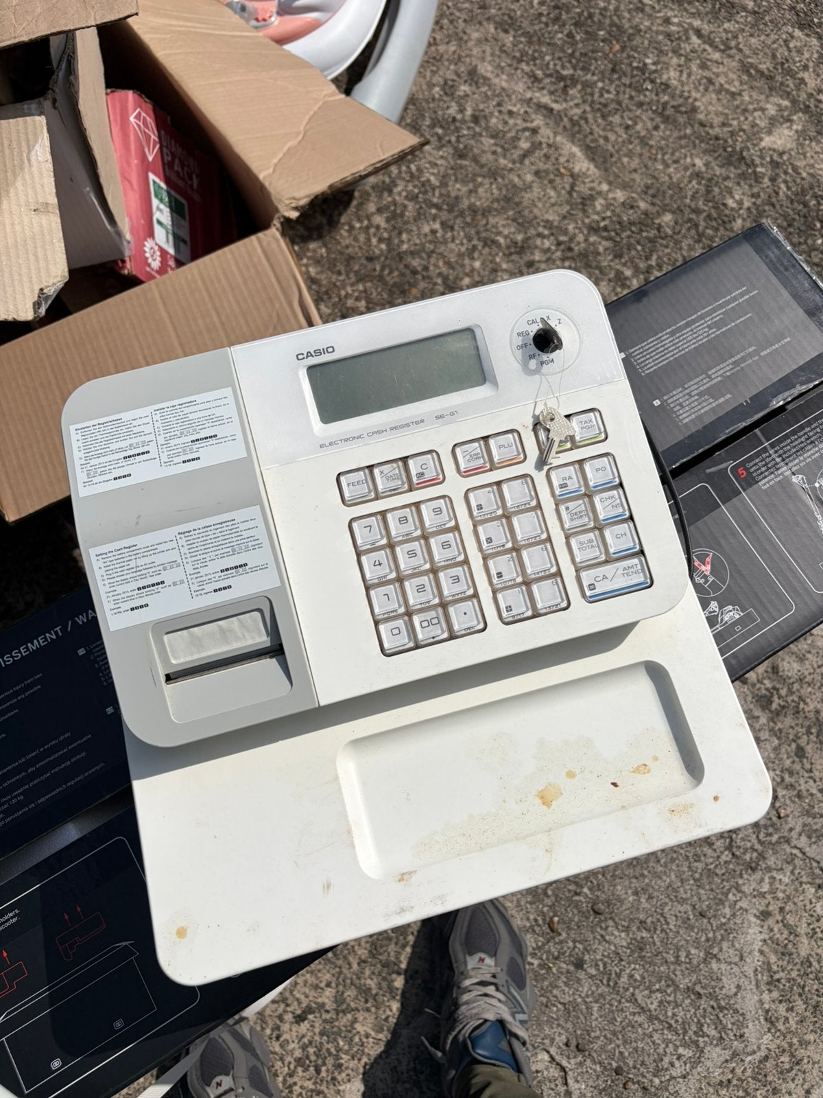 Casio kassa, Ophalen, Zo goed als nieuw