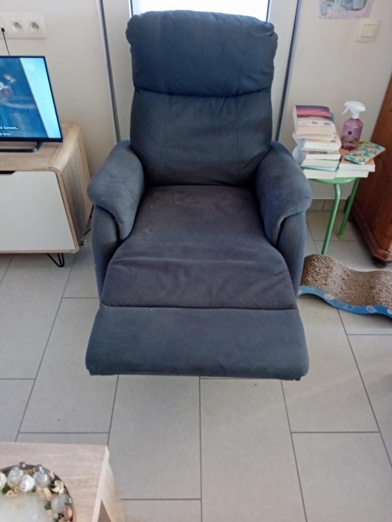 Relaxzetel , grijze stof., Ophalen, Stof