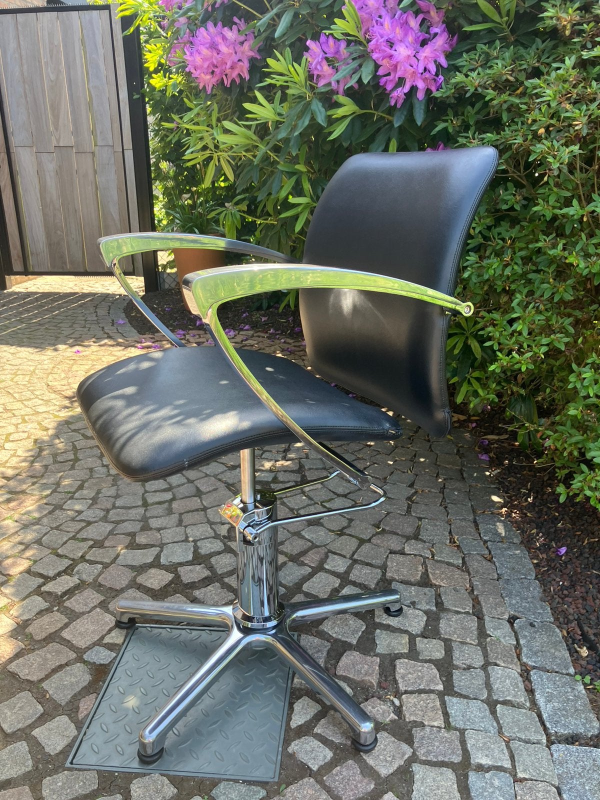 Vintage kappers stoel/ kinderstoel, Ophalen, Gebruikt, Zwart