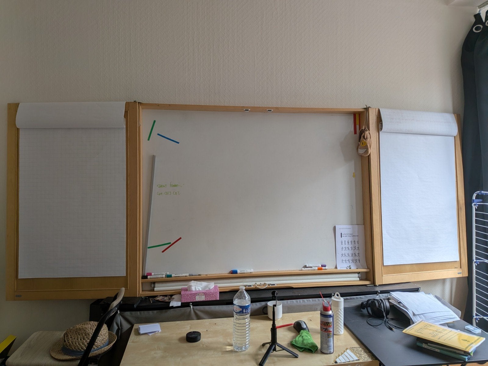 Tableau blanc + flip chart