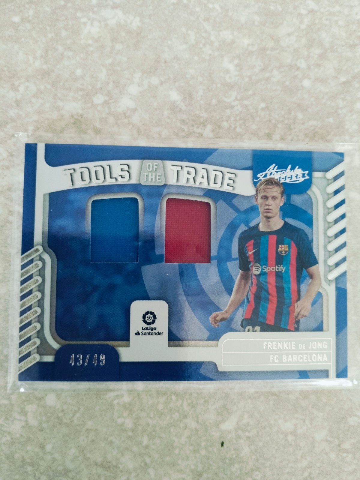Panini chronicles Frenkie De Jong Barcelona genummerd/patch, Ophalen of Verzenden